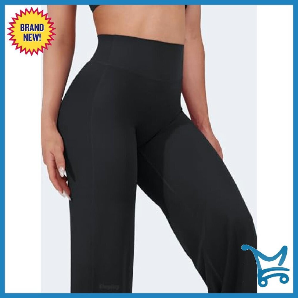 High Waist Wide Leg Sweatpants Stretch Casual Straight Leg - Picture 3 of 8
